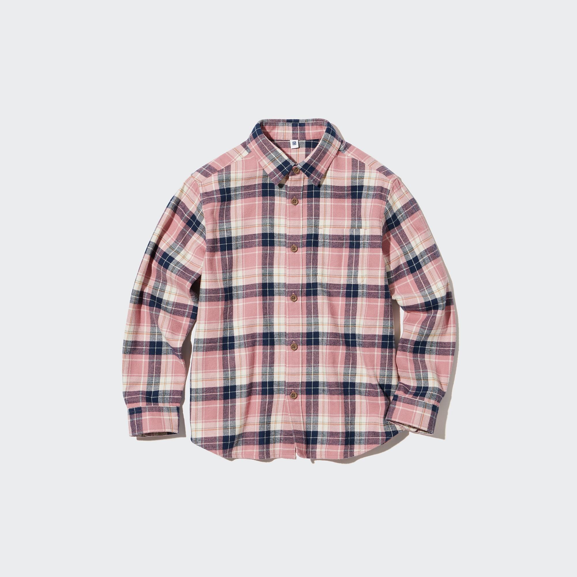 KIDS FLANNEL CHECKED LONG SLEEVE SHIRT  UNIQLO VN